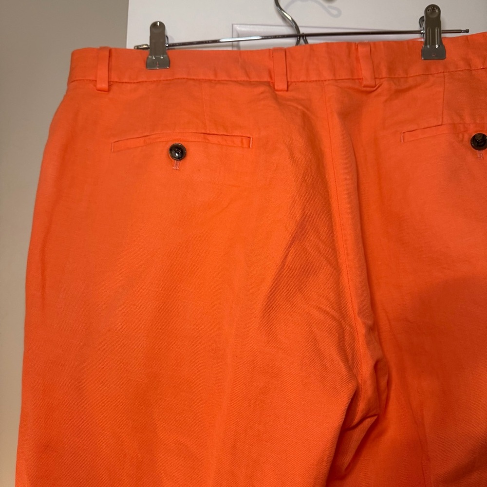 Brooks Brothers Linen Blend Orange Men's Chinos 38 x 30 - Picture 6 of 10